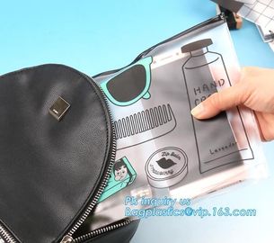 Waterproof k slider PVC Travel Cosmetic Bag Makeup Organizer Bag for Women Girls, eva pvc zip bag for promotion pa supplier