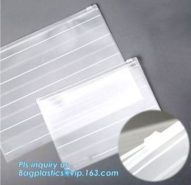 bag with slider for cosmetic, Ecofriendly Non-toxic eco-friendly heat seal clear pink PVC slider zip bags, slider zipper supplier