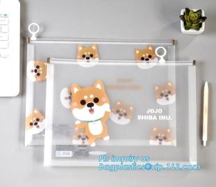Slider Poly Waterproof Plastic Zip Lock Custom Clothing Bag, frosted swimwear PVC vinyl Bag with slider zipper, slider supplier