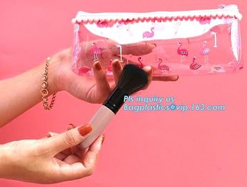 ECO friendly recycled cheap wholesale custom transparent waterproof printed promotion plastic zipper clear pvc cosmetic supplier