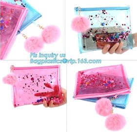 ECO friendly recycled cheap wholesale custom transparent waterproof printed promotion plastic zipper clear pvc cosmetic supplier