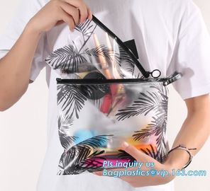 Resealable PE / PVC Slider Zip Lock Bags, zipper plastic lock bag clear plastic gift bags with zipper, plastic bag with supplier