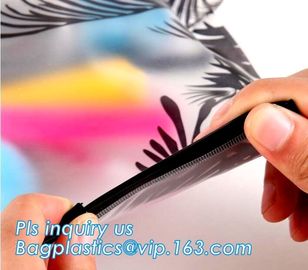 Heat Welding PE Plastic Envelope Bag With Slider Zipper Top, Polythene Plastic Slider k Bag For Garment Packing supplier