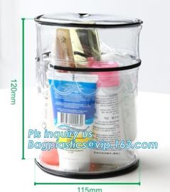 Stationery School PVC Pencil Bag, Barrel shaped travel cosmetic bag clear toiletry bag transparent pvc cosmetic bag for supplier