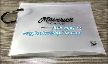 Cloth package PE slider zip bag, CPE custom logo printed white frost slider zip plastic bag for underwear packing, slide supplier