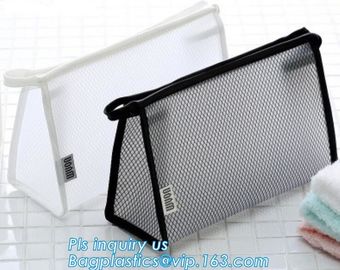 PVC Mesh Cosmetic Bag Coin Purse for Mom Holiday Gift Pink Bag, Portable Travel Cosmetic Bag Makeup Case Pouch Mesh Cosm supplier