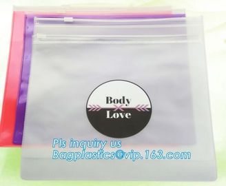 Printed slider k plastic resealable clothes zipper bag, Eva Plastic Slider Zipper Clothes Packing Bag With Custom supplier
