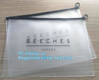 Cosmetic Packaging Customized Clear PVC Travel Slider Bag/Manufacture pvc packaging bag,packaging pvc bag, slider zipper supplier