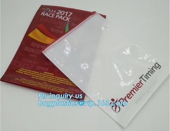 resealable slider zipper underwear packaging bags with logo, matte frosted PVC slider zipper bag plastic bag with zipper supplier