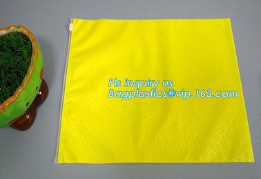 reclosable packaging slider zipper bags, Side gusset handle slider zipper, slider zipper frosted PVC document bag, zip supplier