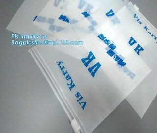 reclosable packaging slider zipper bags, Side gusset handle slider zipper, slider zipper frosted PVC document bag, zip supplier