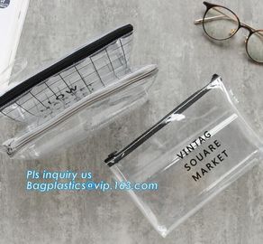 pvc bag with inner pu leather purse, Plastic PVC Shoulder Bag Handbag Zipper Purse, Fashion Waterproof Clear PVC Purse supplier