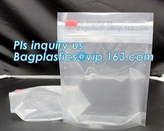 PE EVA Slider Zip Reclosable Bags, resealable k slider bag 5kg 10kg 15kg, eco-friendly Standup Cosmetic PVC Bag Wi supplier