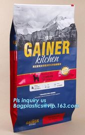 Resealable Zipper Top Packaging Bag Quad Seal Packaging Bag Pet Dog Food Packaging Bag 5L 6L 7L Plastic Packaging Bags supplier