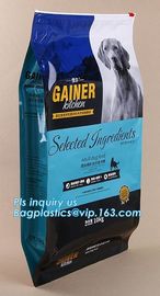 Resealable Zipper Top Packaging Bag Quad Seal Packaging Bag Pet Dog Food Packaging Bag 5L 6L 7L Plastic Packaging Bags supplier