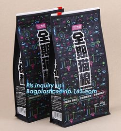 Resealable Zipper Top Packaging Bag Quad Seal Packaging Bag Pet Dog Food Packaging Bag 5L 6L 7L Plastic Packaging Bags supplier