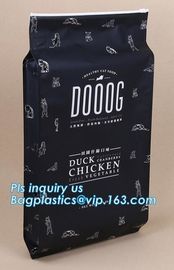 Resealable Zipper Top Packaging Bag Quad Seal Packaging Bag Pet Dog Food Packaging Bag 5L 6L 7L Plastic Packaging Bags supplier