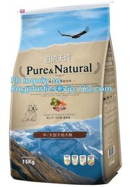 Resealable Zipper Top Packaging Bag Quad Seal Packaging Bag Pet Dog Food Packaging Bag 5L 6L 7L Plastic Packaging Bags supplier