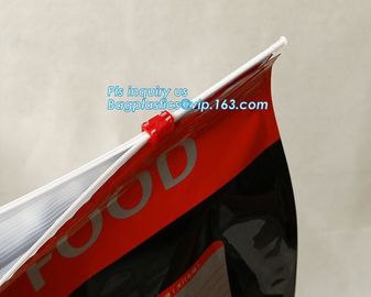 Slider Zipper Flat Bottom Side Gusset Dog Pet Food Packing Bag, Gravure Printing Top Slider k Plastic Pet Dog Trea supplier