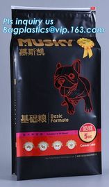 Custom printed side guesset foil slider zipper pet dog food bag, Zipper Packaging Pet Aluminum Foil Plastic Slider Biscu supplier