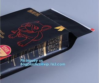 Custom printed side guesset foil slider zipper pet dog food bag, Zipper Packaging Pet Aluminum Foil Plastic Slider Biscu supplier