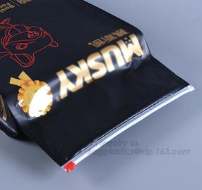Custom printed side guesset foil slider zipper pet dog food bag, Zipper Packaging Pet Aluminum Foil Plastic Slider Biscu supplier