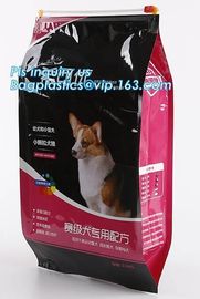 Slider Zipper Side Gusset Foil Lined Pet Dog Food Bag, pet food slider zipper plastic pet food bag aluminum foil quad se supplier