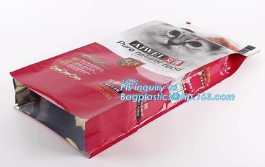 recyclable different type dog/cat food packaging slider zipper bag direct manufacturer in china, 5.5kg slider zipper fla supplier