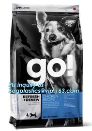 recyclable different type dog/cat food packaging slider zipper bag direct manufacturer in china, 5.5kg slider zipper fla supplier