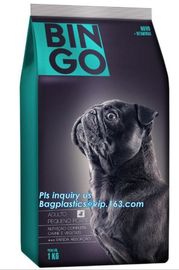 Stand Up Dog Food Feed Packaging Bag With Tear Off Slider Seal, Top Slider k Plastic Dog Treats Plastic Packaging supplier