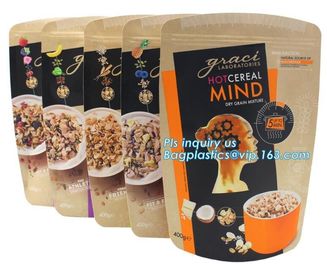 Stand Up Dog Food Feed Packaging Bag With Tear Off Slider Seal, Top Slider k Plastic Dog Treats Plastic Packaging supplier