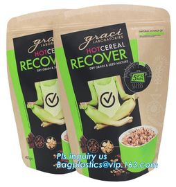slider zipper flat bottom pet food bag, 5kg large quad seal pouch,flat bottom top quality resealable dog food packaging supplier