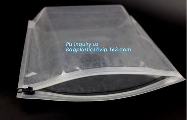 quad seal bottom and bottom load metallized film slider zipper packaging bag, Metal Zipper Printing PVC Slider Bags supplier