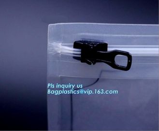 packaging bag stand up flat bottom pouch with slider zip, metal slider pe packing bag, metal zip sider packaging bag supplier