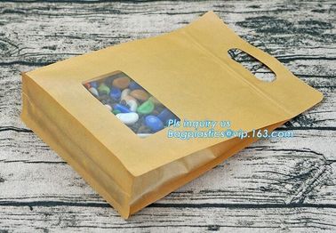 packaging bag stand up flat bottom pouch with slider zip, metal slider pe packing bag, metal zip sider packaging bag supplier