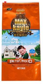 25kg Custom Print Laminated Pet Food Bag with Slider Zipper, 2Kg 5Kg 10Kg Dog Food Package Big Capacity Bags For Petfood supplier