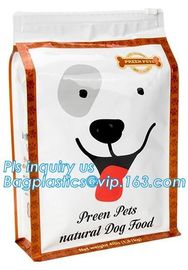 laminated multiple layer plastic aluminum foil bag side gusset pet food bag with slider k, Customized Printing Sta supplier