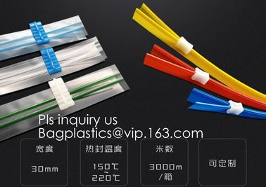 Vacuum separable plastic open end double track zipper with teeth, PE Vacuum Compressed Bag zipper, multi colored transpa supplier