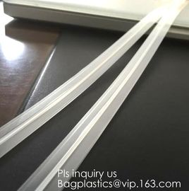 PE &amp; PP pvc long chain pe double color flange zipper used for zip lock plastic bags, custom zipper washing machine flang supplier