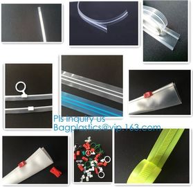 PE &amp; PP pvc long chain pe double color flange zipper used for zip lock plastic bags, custom zipper washing machine flang supplier