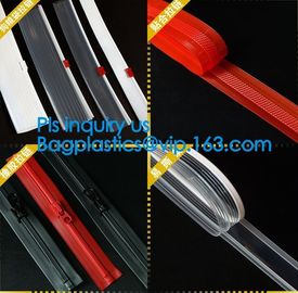 Easy tear transparent plastic PE food bag zipper, Plastic Colored Double Line zipper, PE zipper for zipper bag with zipp supplier