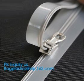 PP clear long chain press lok zipper, seal pe document bag press lok zipper, double slider press lok zipper, SLIDER ZIPP supplier