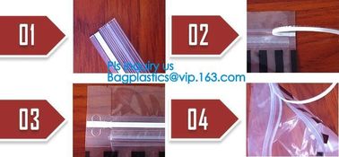 multi colored transparent plastic easy tear zipper, closure pe bag clear press lok zipper, reclosable press zipper supplier