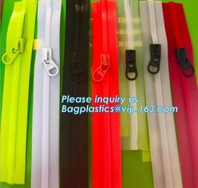 multi colored transparent plastic easy tear zipper, closure pe bag clear press lok zipper, reclosable press zipper supplier