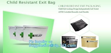 Child-resistant Packaging, Kraft Paper Child Resistant Bag, Opaque Plastic Lockable Medication Bag , Stand Up k Ba supplier