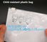 Zipper Aluminum Mylar Foil Bags, Child Proof Packaging Pouches For Baby Proofing, Child Proof Zipper Bags Packing Medica supplier