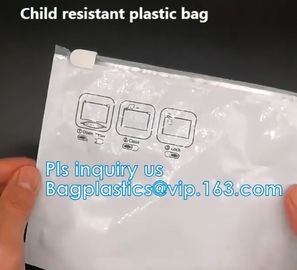 Zipper Aluminum Mylar Foil Bags, Child Proof Packaging Pouches For Baby Proofing, Child Proof Zipper Bags Packing Medica supplier