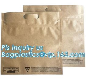 stand up pp Child Resistant Pouch, Kraft Paper Child Proof Packaging Bag Tobacco, Odorless Child Proof M a r i supplier