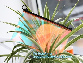 Kid Handbag Pu Cheaper Plastic Zipper Slider Clear Pvc Bag, Slider Zipper Bag Plastic Bag For Card, zipper packaging bag supplier