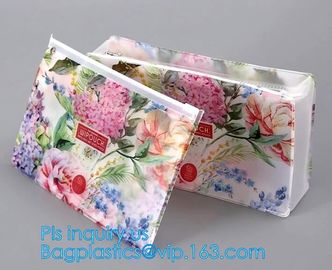 Zip lock frosted plastic slider PVC zipper packing bag for underwear / clothing / cosmetic, slider bag makeup zipper bag supplier